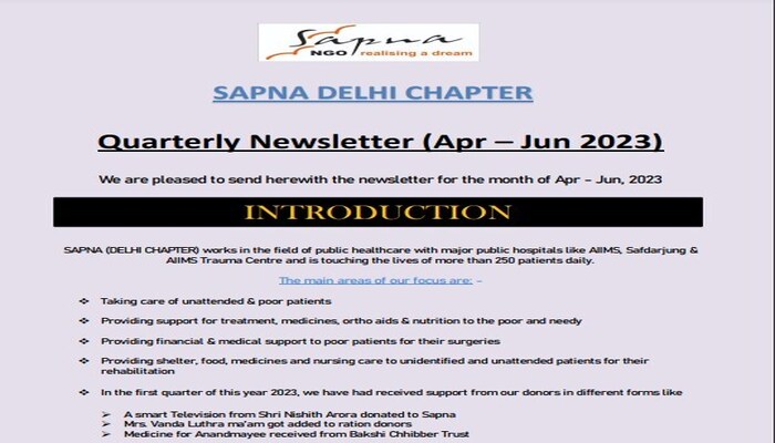 newsletter Apr- Jun 2023 Delhi chapter